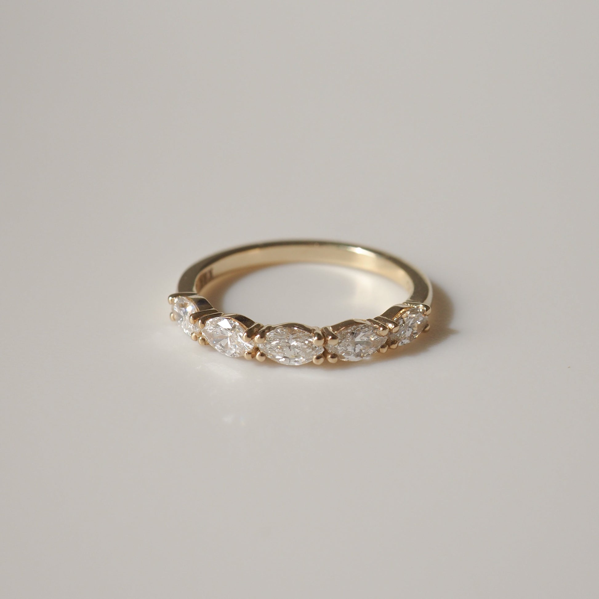 0.50 TCW Marquise Lab Grown Diamond Wedding Band 5
