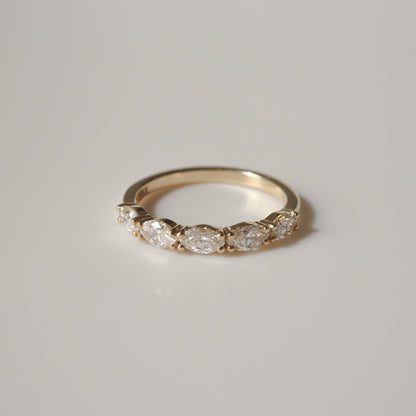 0.50 TCW Marquise Lab Grown Diamond Wedding Band 5