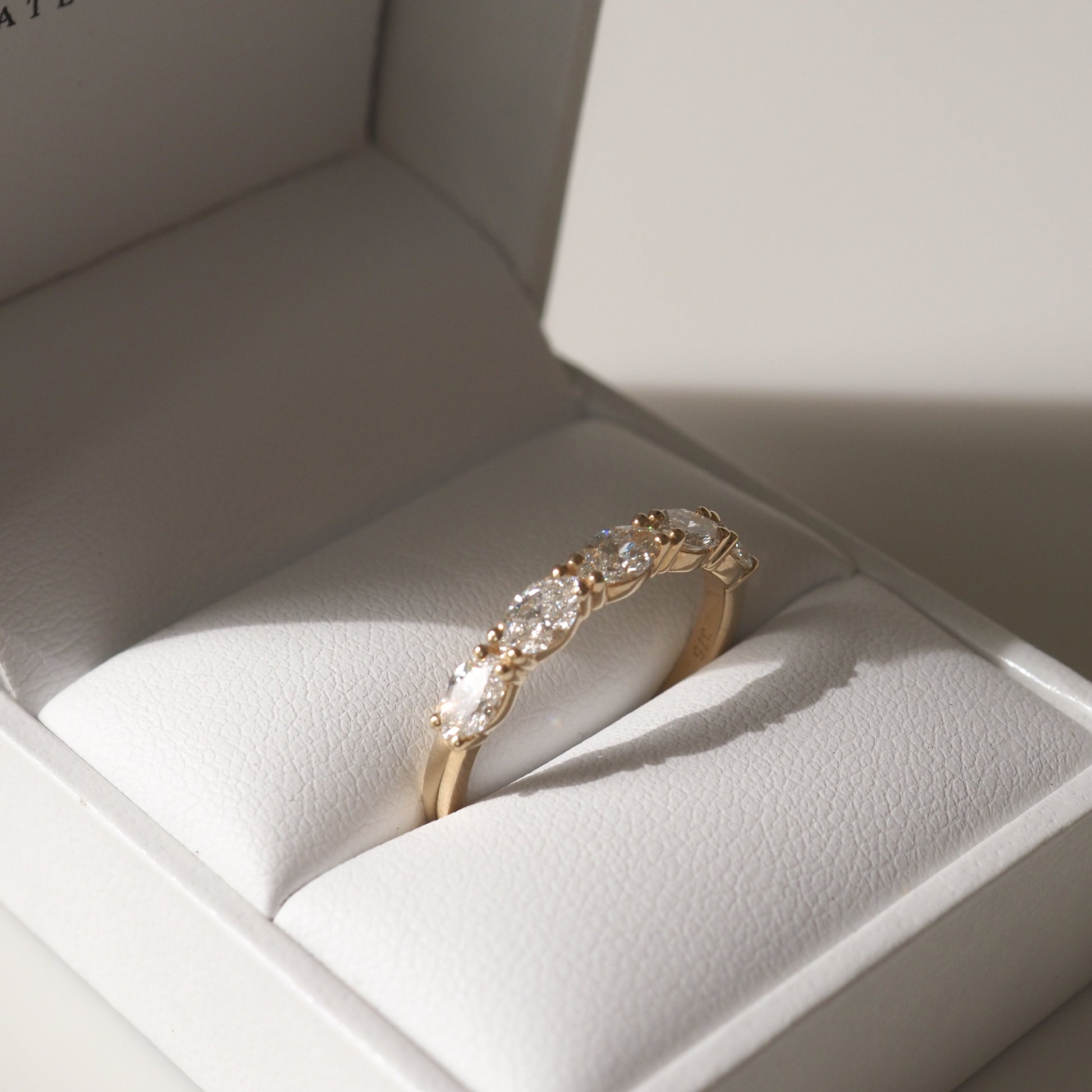 0.50 TCW Marquise Lab Grown Diamond Wedding Band 2