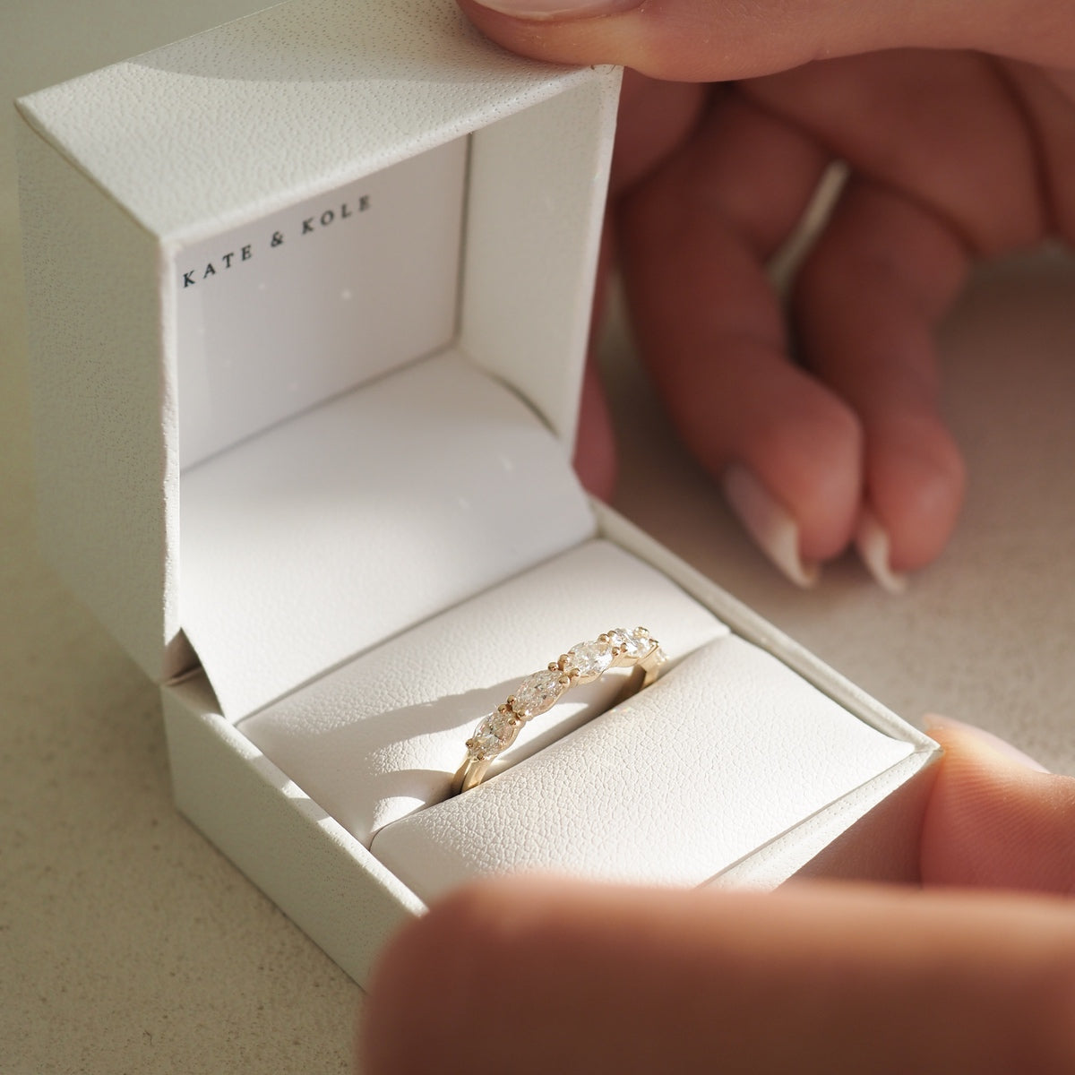 0.50 TCW Marquise Lab Grown Diamond Half Eternity Wedding Band 5