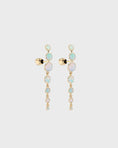 Load image into Gallery viewer, Ethereal Oval Opal Long Drop Earrings
