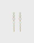 Load image into Gallery viewer, Ethereal Oval Opal Long Drop Earrings
