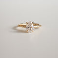 Load image into Gallery viewer, 1.0 CT Oval Lab Grown Diamond Solitaire Engagement Ring in Classic Gold Setting
