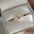 Load image into Gallery viewer, 1.0 CT Oval Lab Grown Diamond Solitaire Engagement Ring in Gold 3
