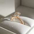 Load image into Gallery viewer, 1.50 CT Oval Lab Grown Diamond Pave Engagement Ring in Radiant Elegance
