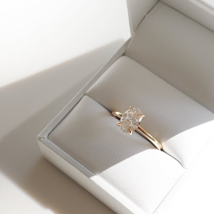 1.0 CT Oval Lab Grown Diamond Solitaire Engagement Ring in Classic Gold Setting 3