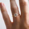 Load image into Gallery viewer, 1.54 CT Round Lab-Created Diamond Hidden Halo Solitaire Engagement Ring
