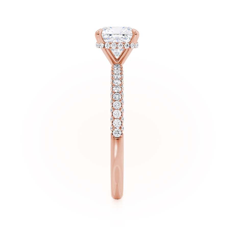 1.20 CT Cushion Lab Grown Diamond Hidden Halo Engagement Ring 4