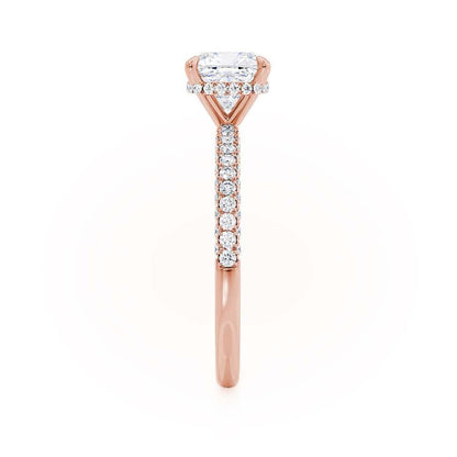 1.20 CT Cushion Lab Grown Diamond Hidden Halo Engagement Ring 4