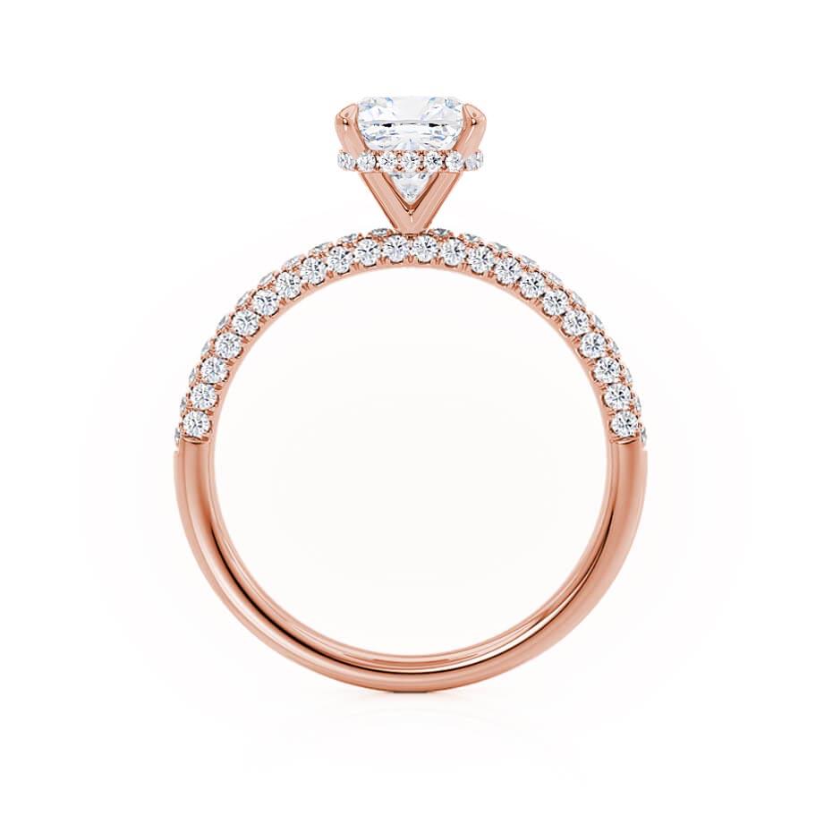 1.20 CT Cushion Lab Grown Diamond Hidden Halo Engagement Ring 5