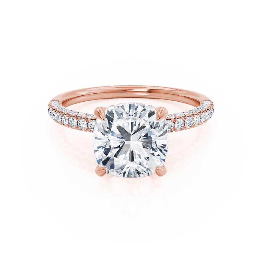 1.20 CT Cushion Lab Grown Diamond Hidden Halo Engagement Ring 1