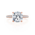 Load image into Gallery viewer, 1.20 CT Cushion Lab Grown Diamond Hidden Halo Engagement Ring
