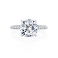 Load image into Gallery viewer, 1.0 CT Cushion Cut Lab Grown Diamond Hidden Halo Engagement Ring
