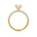 Load image into Gallery viewer, 1.20 CT Cushion Lab Grown Diamond Engagement Ring With Hidden Halo Elegance
