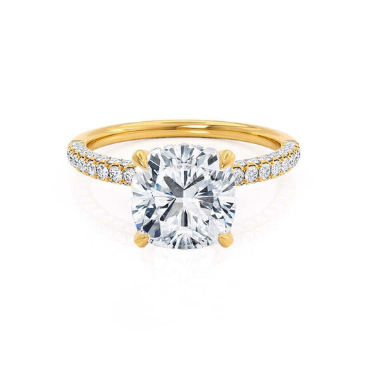 1.20 CT Cushion Lab Grown Diamond Engagement Ring With Hidden Halo Elegance 1