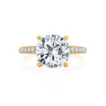 Load image into Gallery viewer, 1.20 CT Cushion Lab Grown Diamond Engagement Ring With Hidden Halo Elegance
