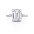 Load image into Gallery viewer, 2.0 CT Emerald Cut Lab-Grown Diamond Engagement Ring With Hidden Halo
