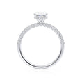 Load image into Gallery viewer, 4.20 CT Oval Lab-Grown Diamond Hidden Halo Engagement Ring
