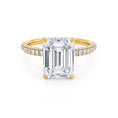 Load image into Gallery viewer, 2.0 CT Emerald Lab-Grown Diamond Hidden Halo Engagement Ring
