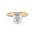 Load image into Gallery viewer, Exquisite 1.20 CT Oval Lab-Grown Diamond Hidden Halo Engagement Ring
