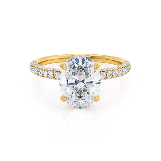 Exquisite 1.20 CT Oval Lab-Grown Diamond Hidden Halo Engagement Ring