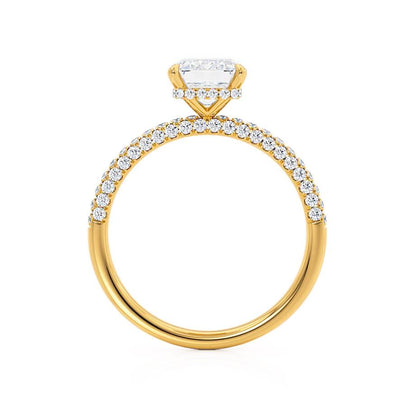 2.0 CT Emerald Lab-Grown Diamond Hidden Halo Engagement Ring 4