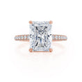 Load image into Gallery viewer, Radiant Elegance: 2.0 CT Lab-Grown Diamond Hidden Halo Pave Engagement Ring
