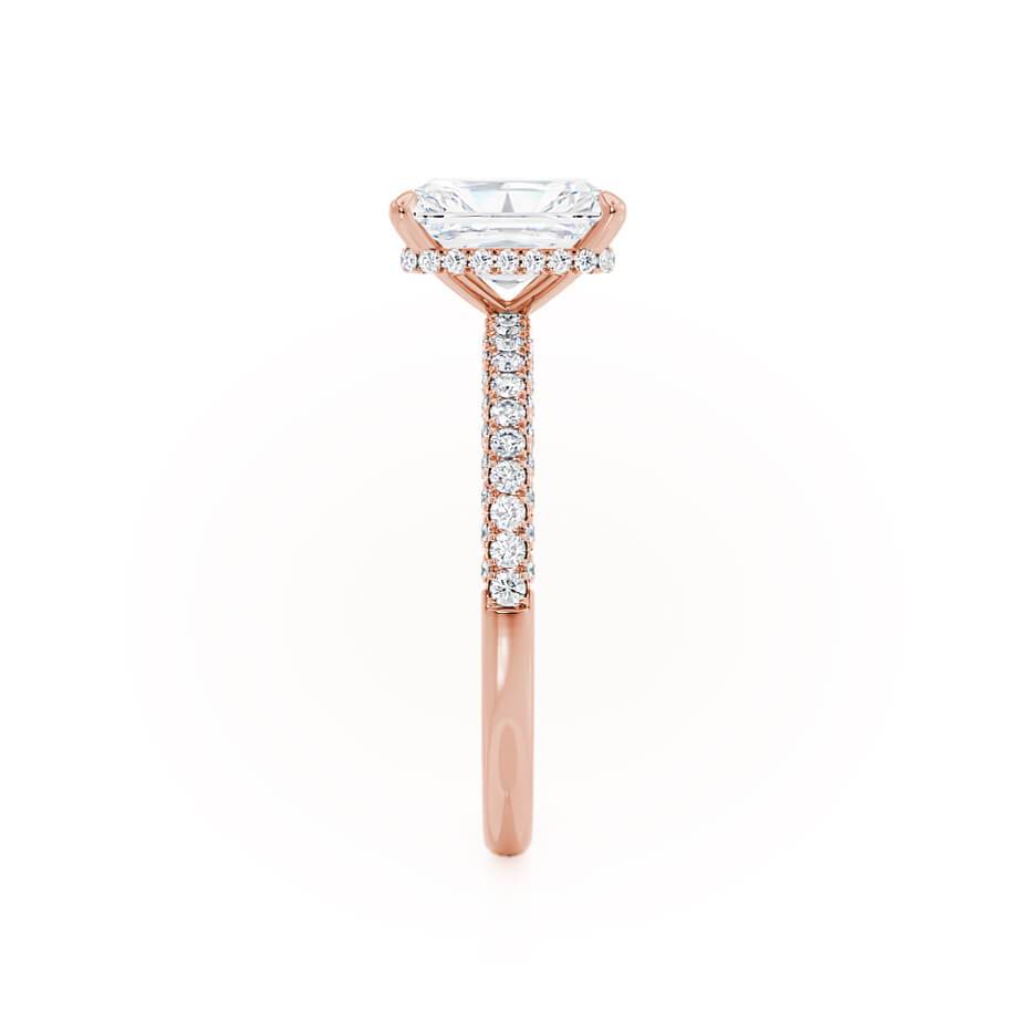 Radiant Elegance: 2.0 CT Lab-Grown Diamond Hidden Halo Pave Engagement Ring 4