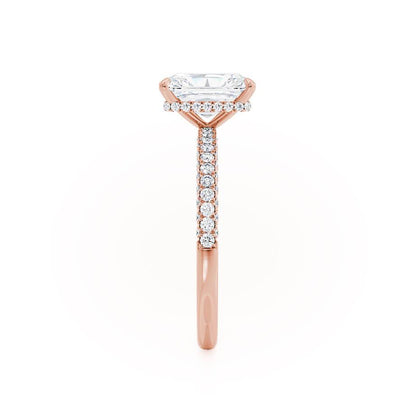 Radiant Elegance: 2.0 CT Lab-Grown Diamond Hidden Halo Pave Engagement Ring 4