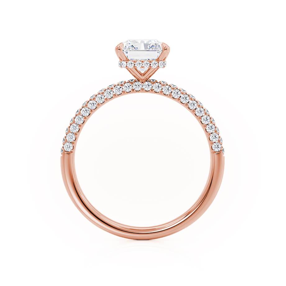 Radiant Elegance: 2.0 CT Lab-Grown Diamond Hidden Halo Pave Engagement Ring 5