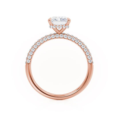 Radiant Elegance: 2.0 CT Lab-Grown Diamond Hidden Halo Pave Engagement Ring 5