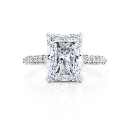 1.50 CT Radiant Lab-Grown Diamond Hidden Halo Engagement Ring 2
