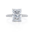 Load image into Gallery viewer, 1.50 CT Radiant Lab-Grown Diamond Hidden Halo Engagement Ring
