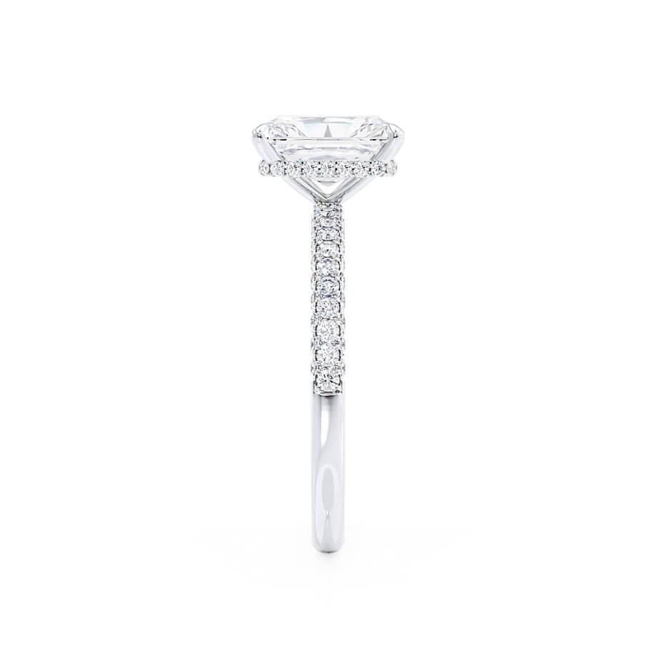 1.50 CT Radiant Lab-Grown Diamond Hidden Halo Engagement Ring 3