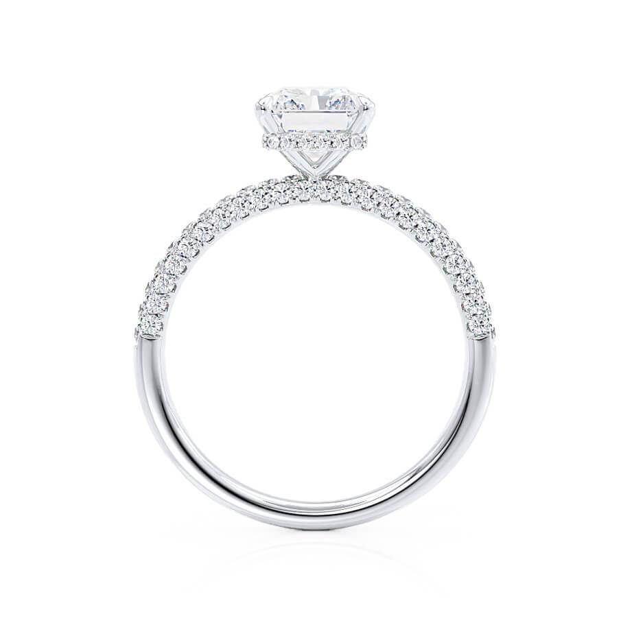 1.50 CT Radiant Lab-Grown Diamond Hidden Halo Engagement Ring 4
