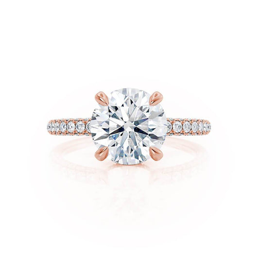 1.50 CT Round Lab-Grown Diamond Hidden Halo Engagement Ring