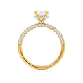 Load image into Gallery viewer, 1.50 CT Round Lab-Grown Diamond Hidden Halo Gold Engagement Ring
