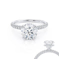 Load image into Gallery viewer, 1.90 CT Round  Lab-Grown Diamond Hidden Halo Engagement Ring
