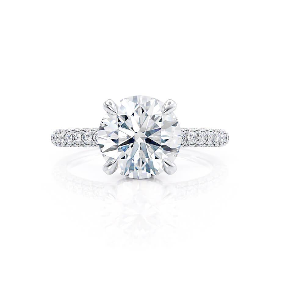 1.90 CT Round  Lab-Grown Diamond Hidden Halo Engagement Ring