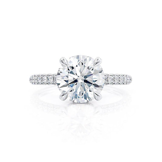 1.90 CT Round  Lab-Grown Diamond Hidden Halo Engagement Ring