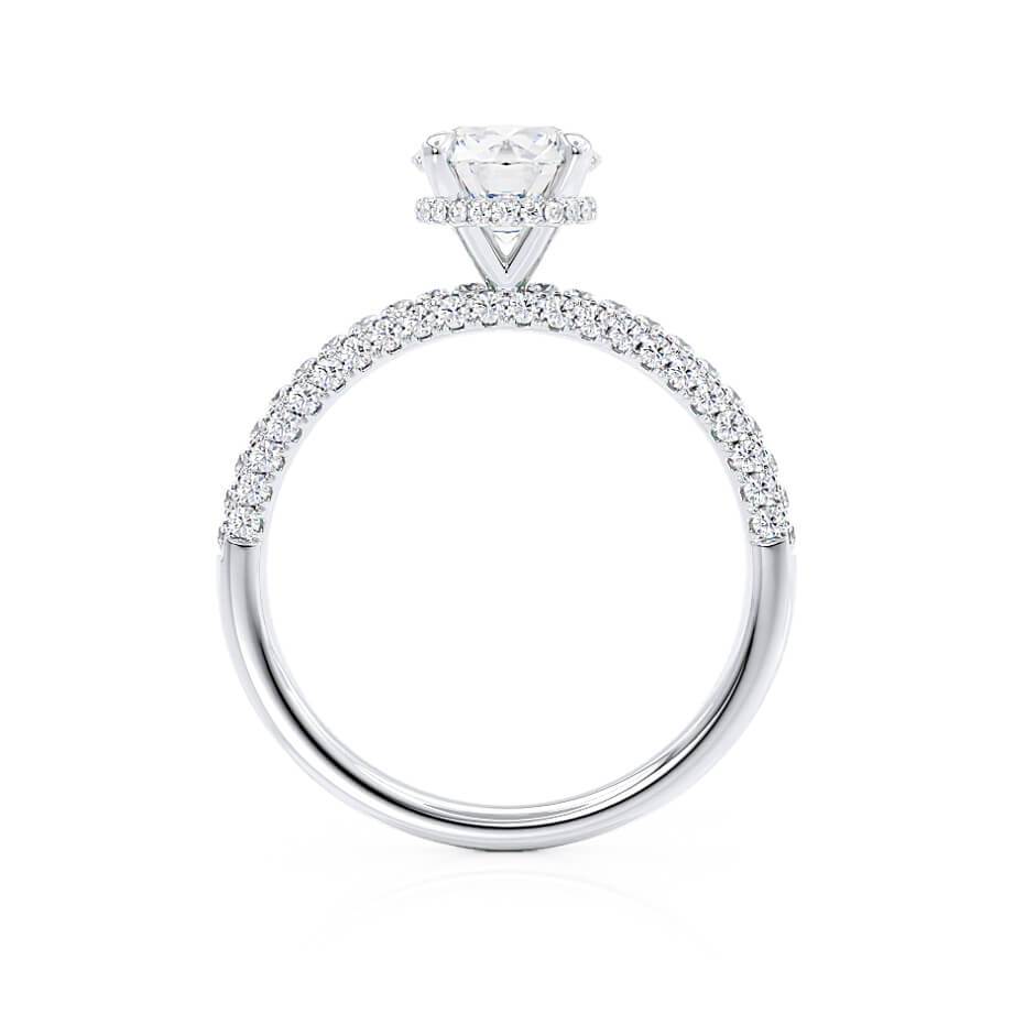 1.90 CT Round  Lab-Grown Diamond Hidden Halo Engagement Ring