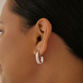 Load image into Gallery viewer, Sleek Silver C-Shaped Hoop Earrings 5
