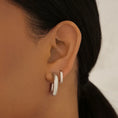 Load image into Gallery viewer, Sleek Silver C-Shaped Hoop Earrings
