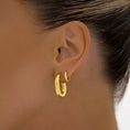 Load image into Gallery viewer, Sleek Silver C-Shaped Hoop Earrings 10
