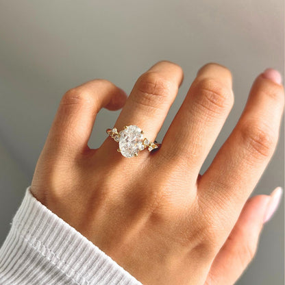 Solitaire-Oval Lab Grown Diamond Engagement Ring