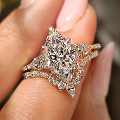 Solitaire Cathedral- 1.8 CT Cushion Lab Grown Diamond Wedding Band