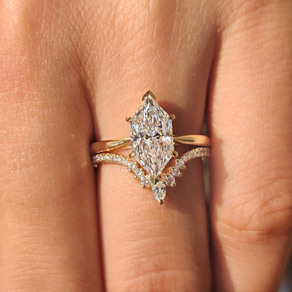 Solitaire Cathedral- 1.8 CT Cushion Lab Grown Diamond Wedding Band