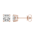 Load image into Gallery viewer, 2.0 TCW Cushion Cut Lab-Grown Diamond Stud Earrings in Gold
