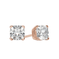 Load image into Gallery viewer, 2.0 TCW Cushion Cut Lab-Grown Diamond Stud Earrings in Gold
