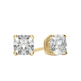 Load image into Gallery viewer, 2.0 TCW Cushion Cut Lab-Grown Diamond Stud Earrings in Gold
